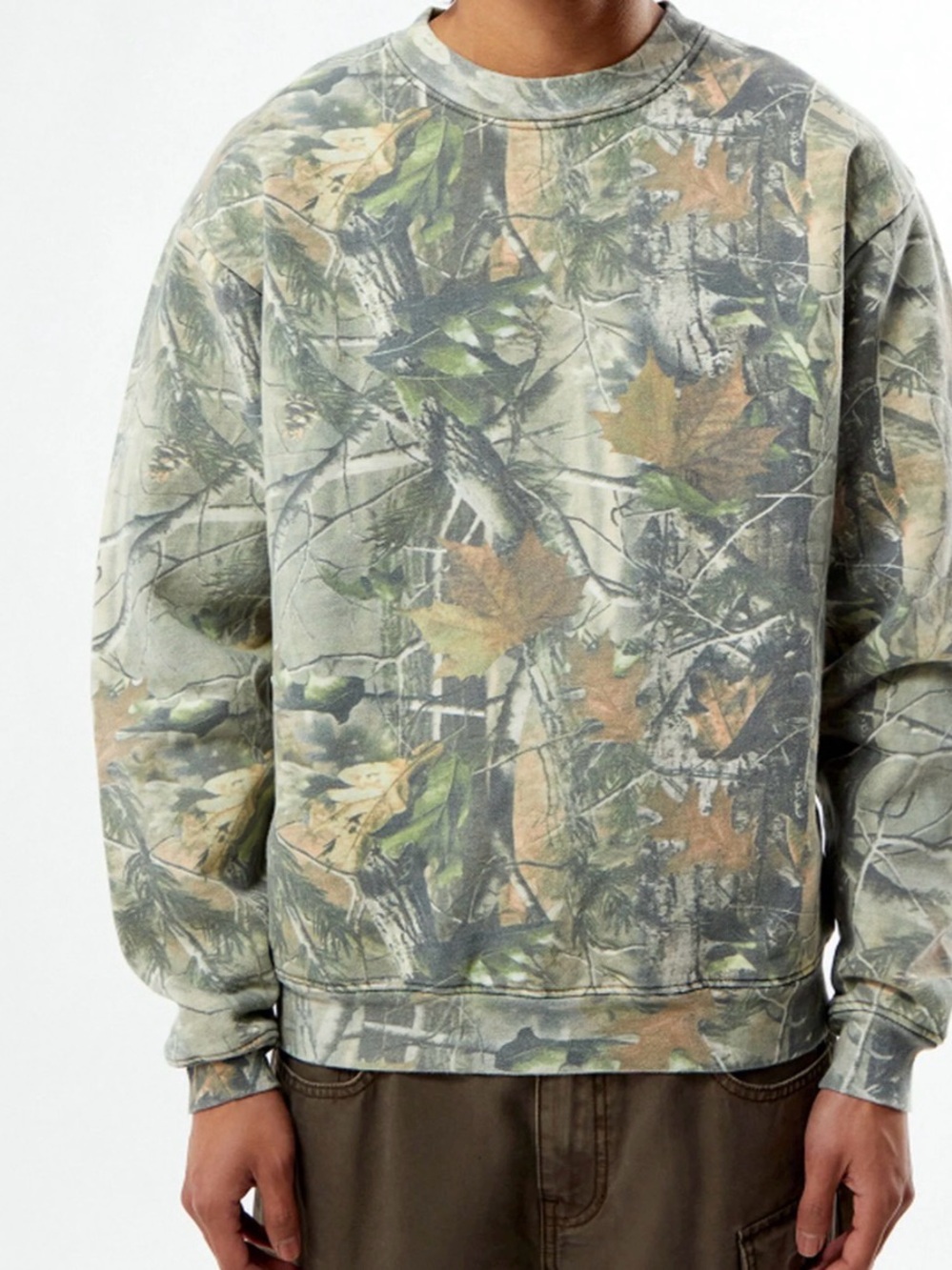 Pacsun camo crewneck 100% cotton.I bought it brand new and never wore it